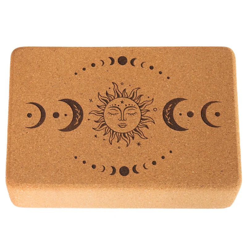 Yoga Block Kork SUN-MOON-STARS