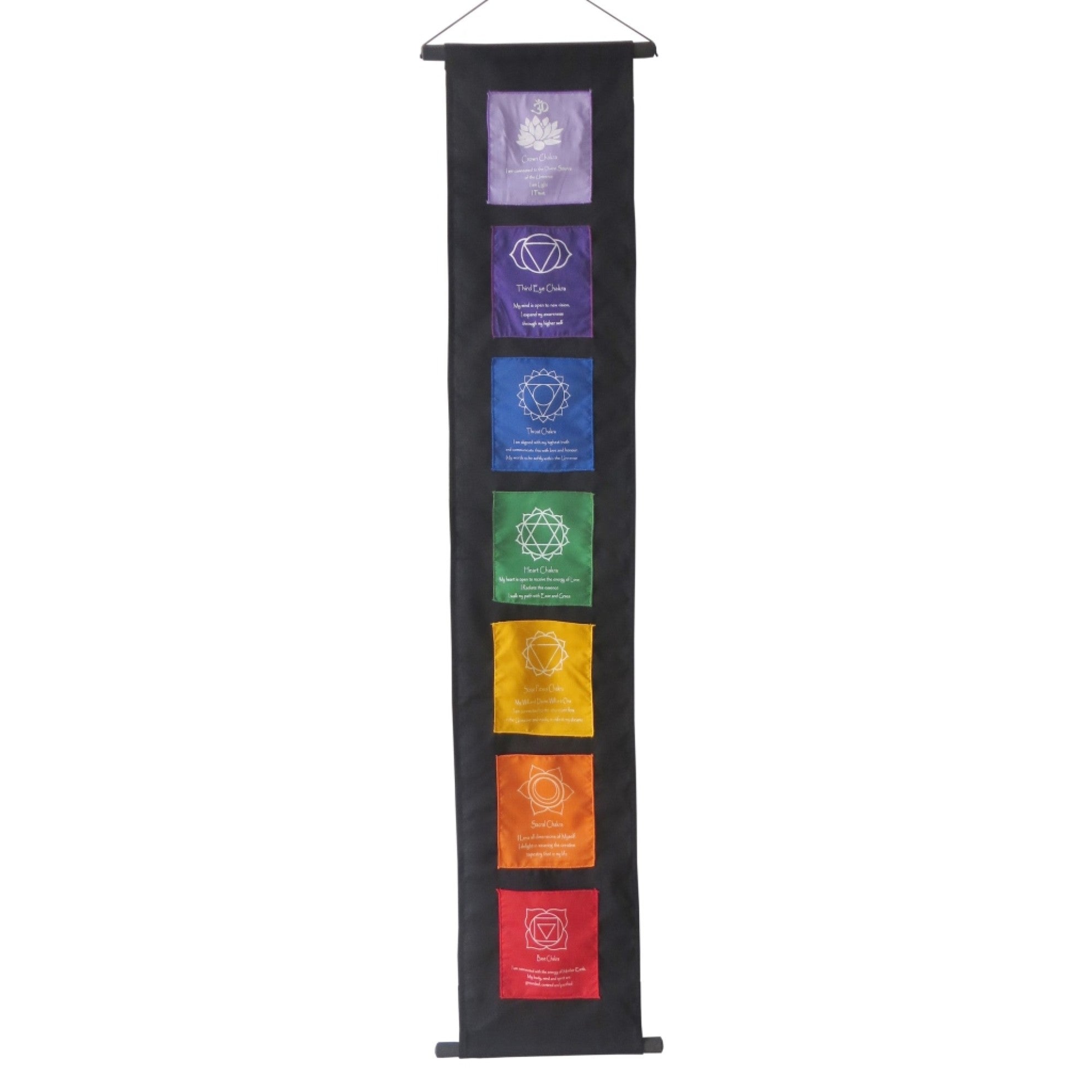 Yoga Deko Wandbehang 7 CHAKREN, 130 cm