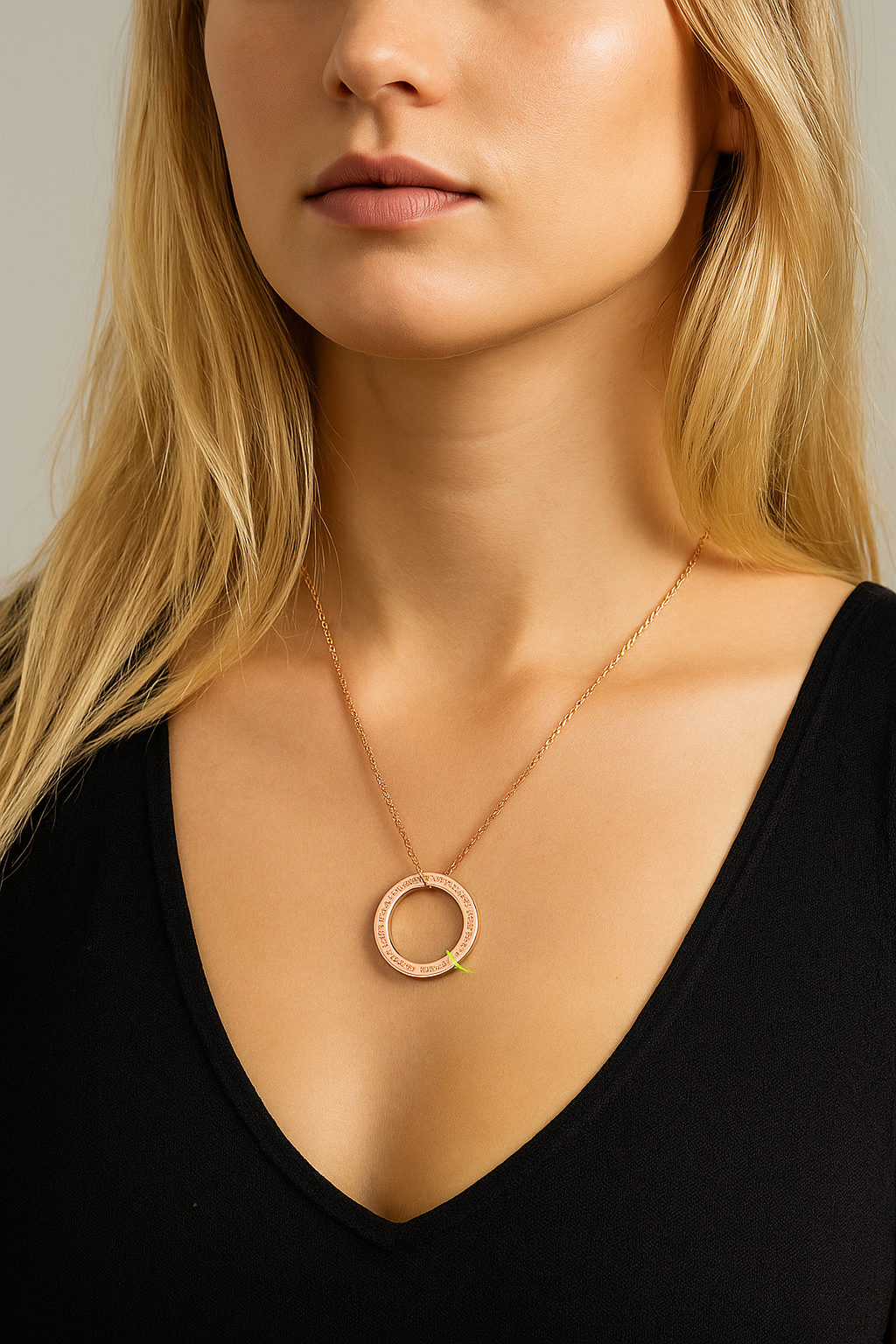 Amulett GAYATRI Mantra mini, Roségold