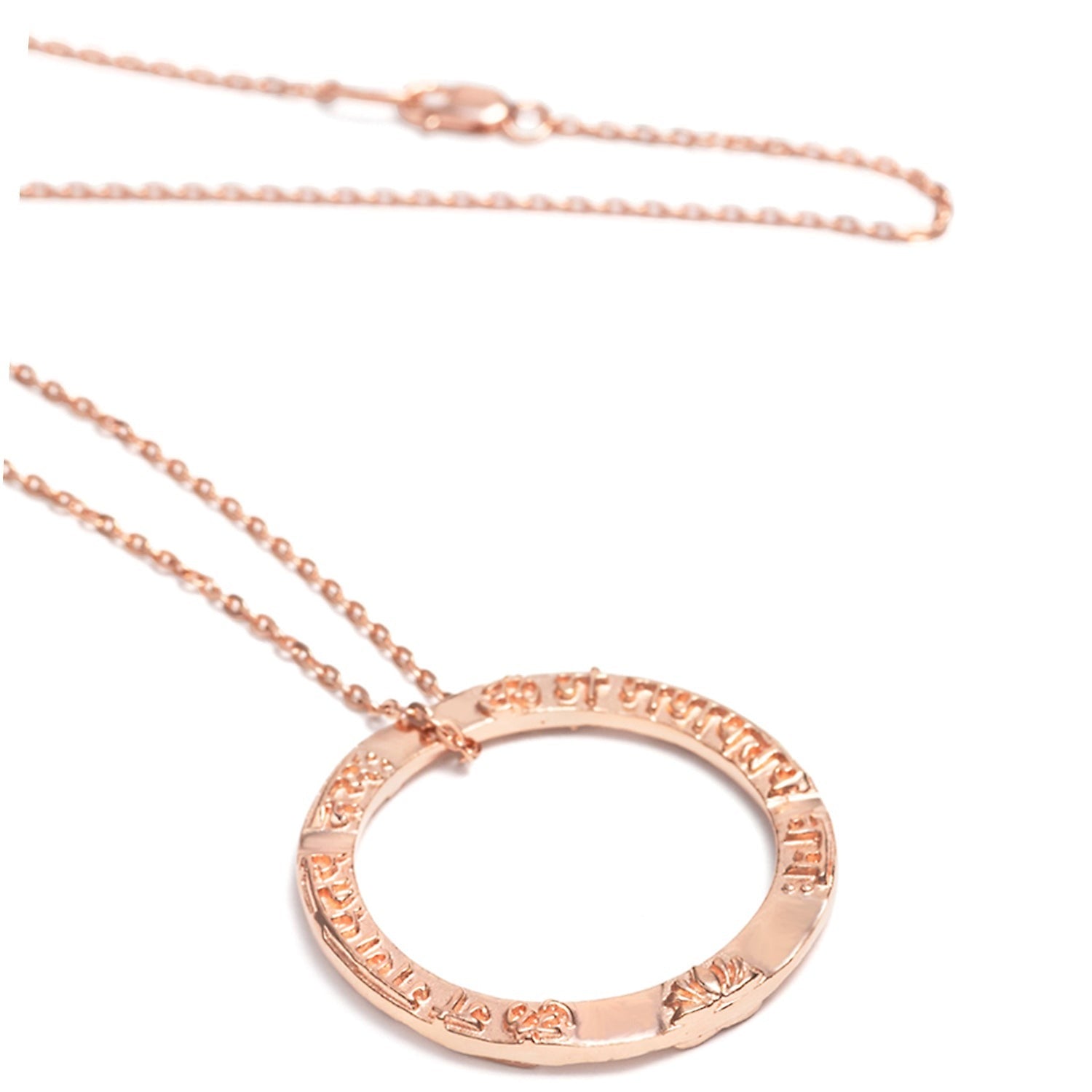 Amulett Halskette GANESHA Mantra, Roségold