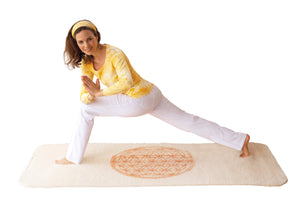 Yogamatte aus Schurwolle BLUME DES LEBENS, 198 cm