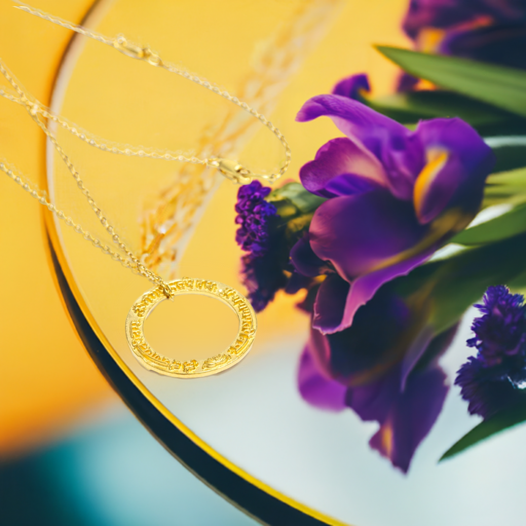 Amulett GANESHA Mantra mini, Gold