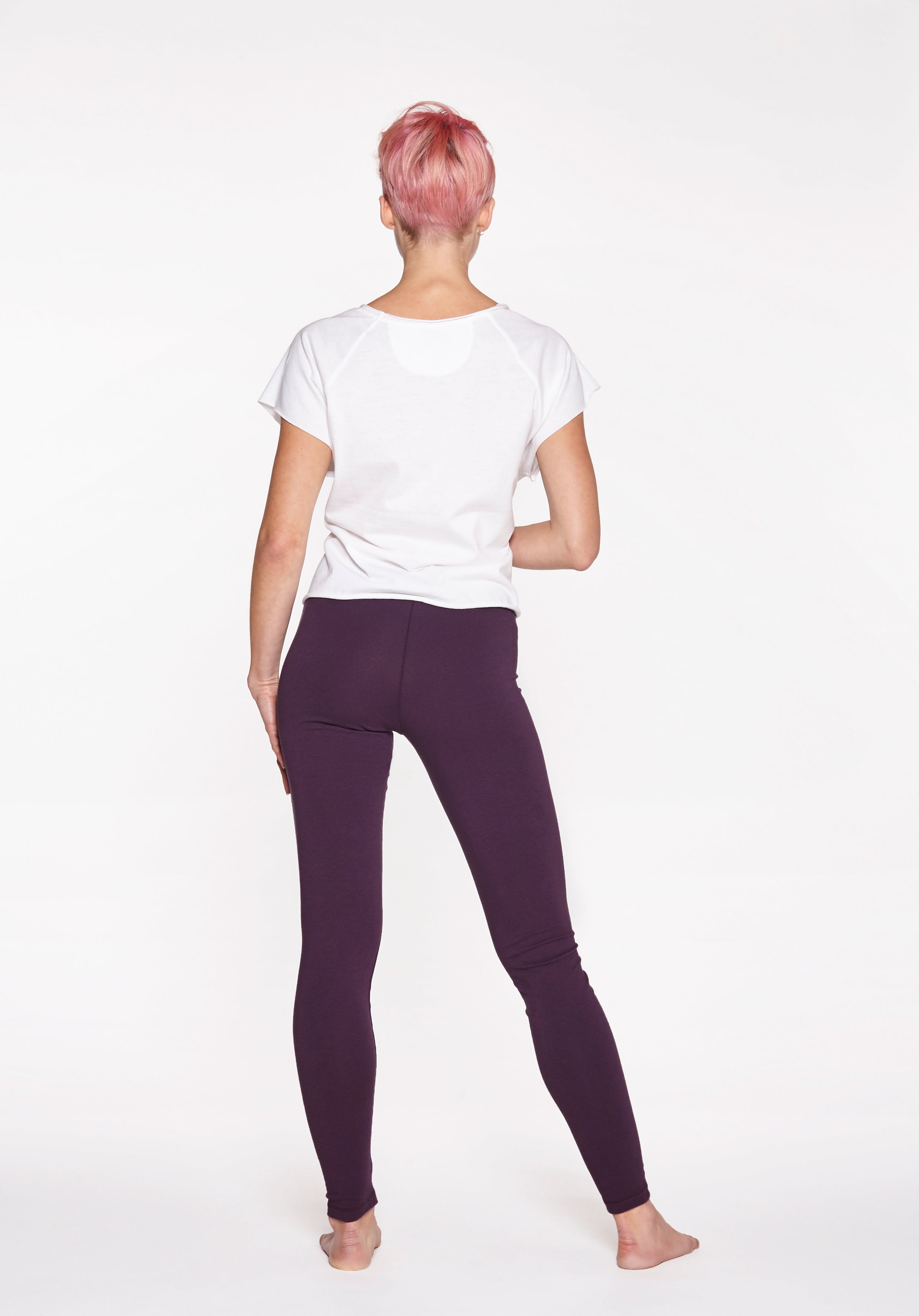 Yoga Leggings Plain Burgundy