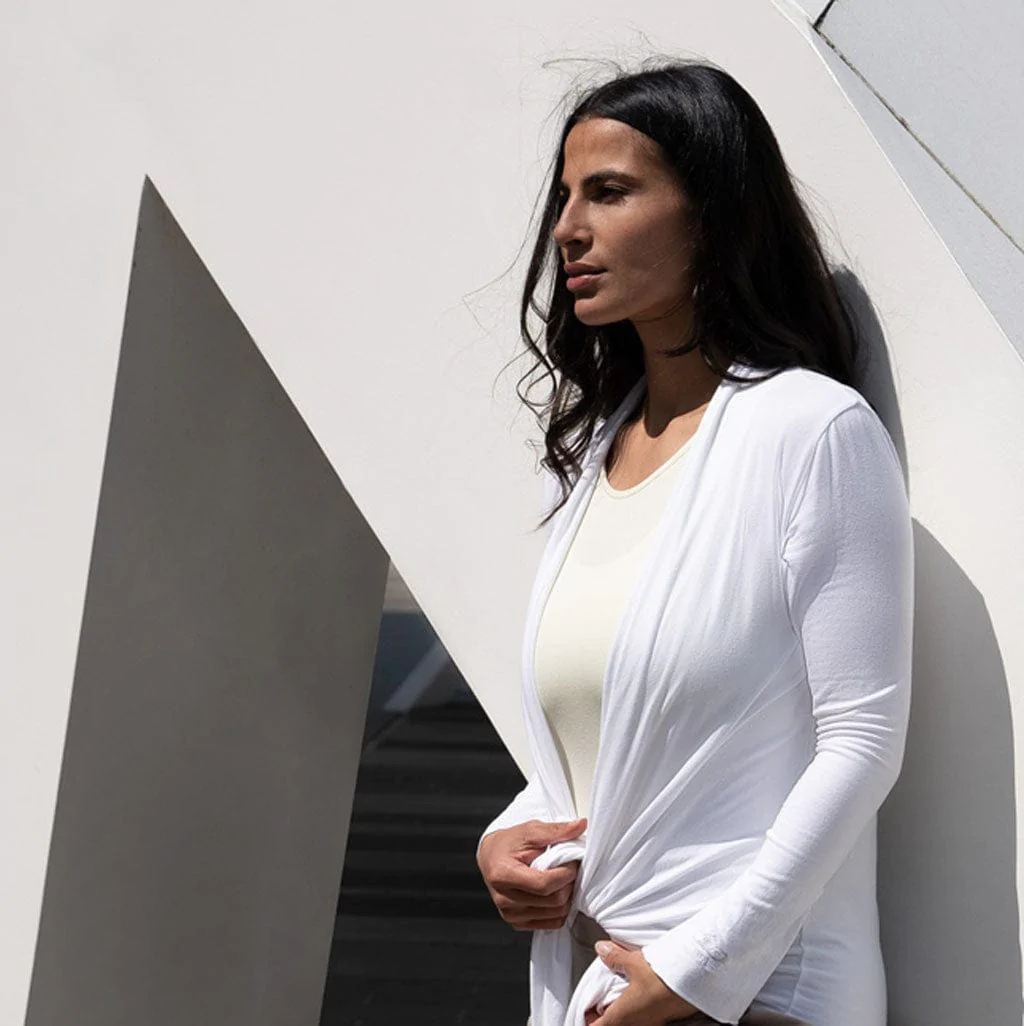 Yoga Wickeljacke TOOTSIE, Weiß