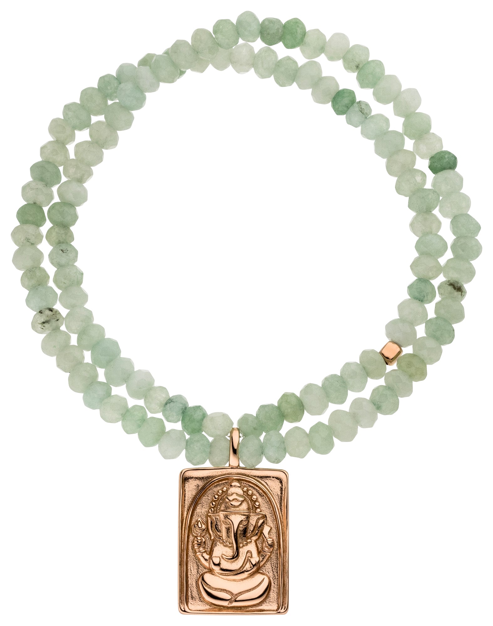 Yoga Armband GANESHA POWER, doppelreihig, Roségold