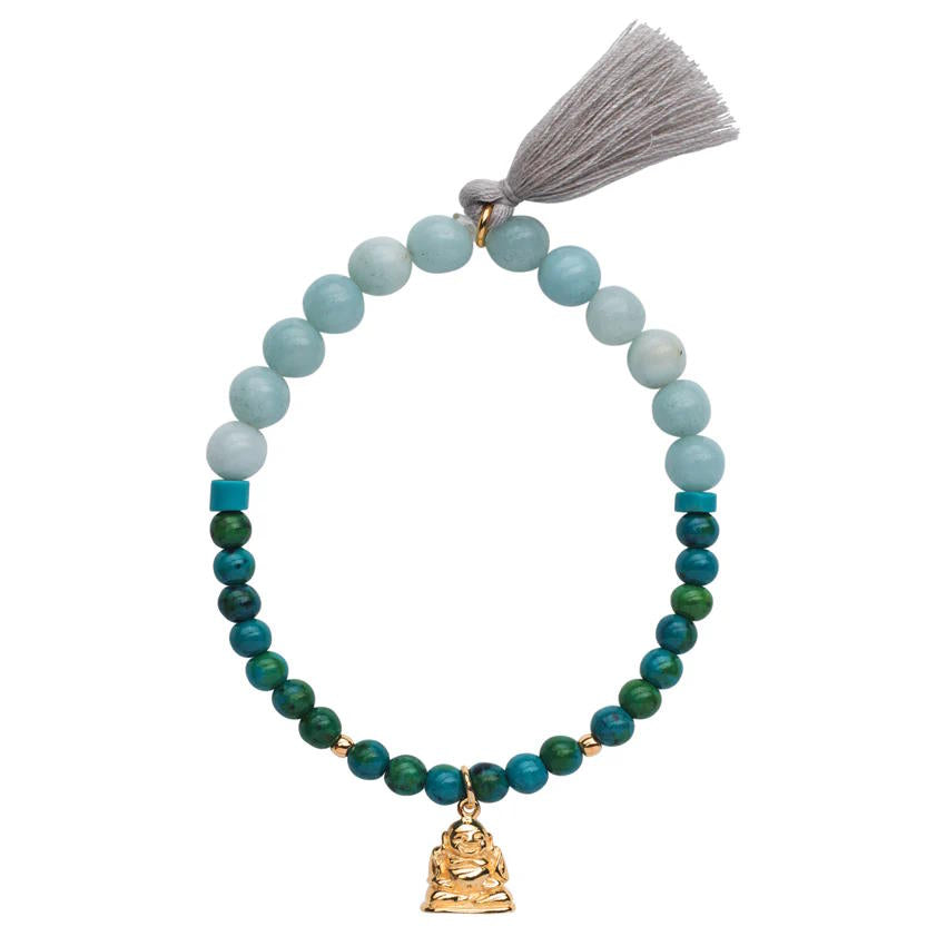 Armband Handmala BUDDHA, Amazonit