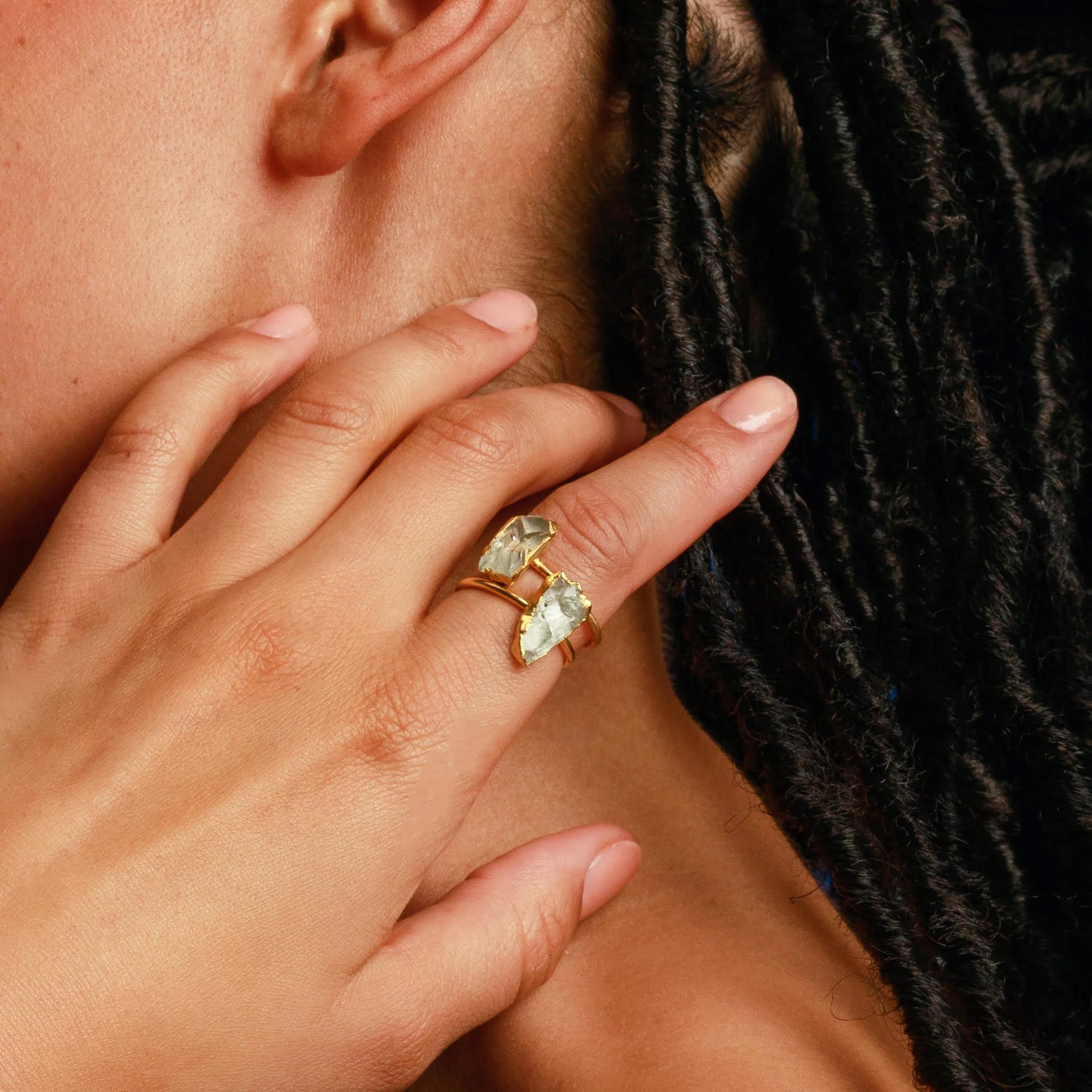 Edelstein-Ring BE YOURSELF, Bergkristall