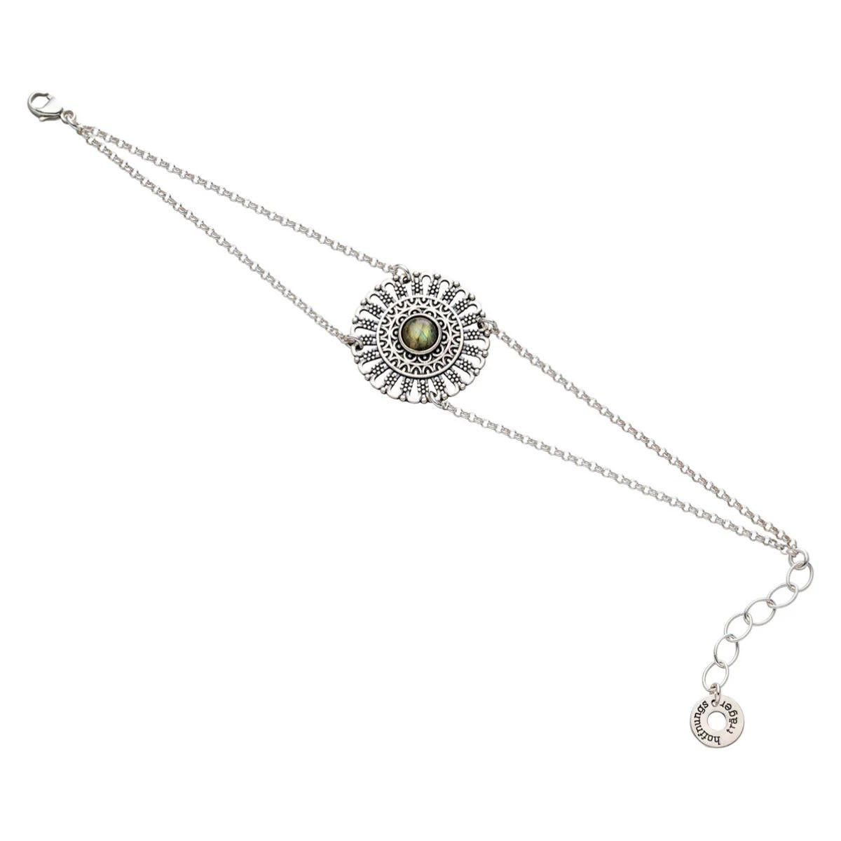 Yoga Armband MANDALA, Silber