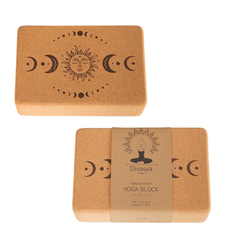 Yoga Block Kork SUN-MOON-STARS