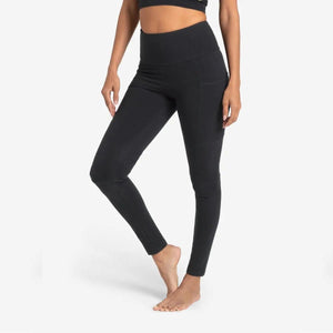 Yogaleggings YOGA & RUN, Schwarz