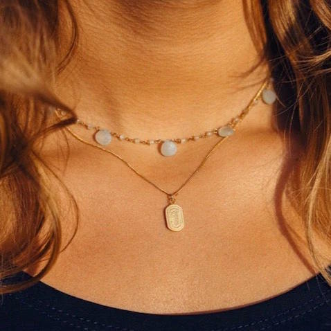 Yoga Choker Glücksbringer Halskette BUDDHA, Gold