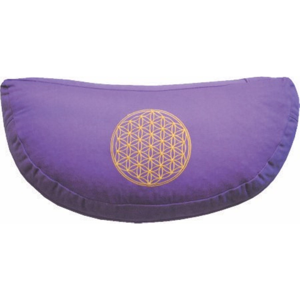 Halbmond-Meditationskissen, BLUME DES LEBENS,  violett
