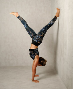 Yoga Leggings  MAGIC, Biobaumwolle, Dunkelblau