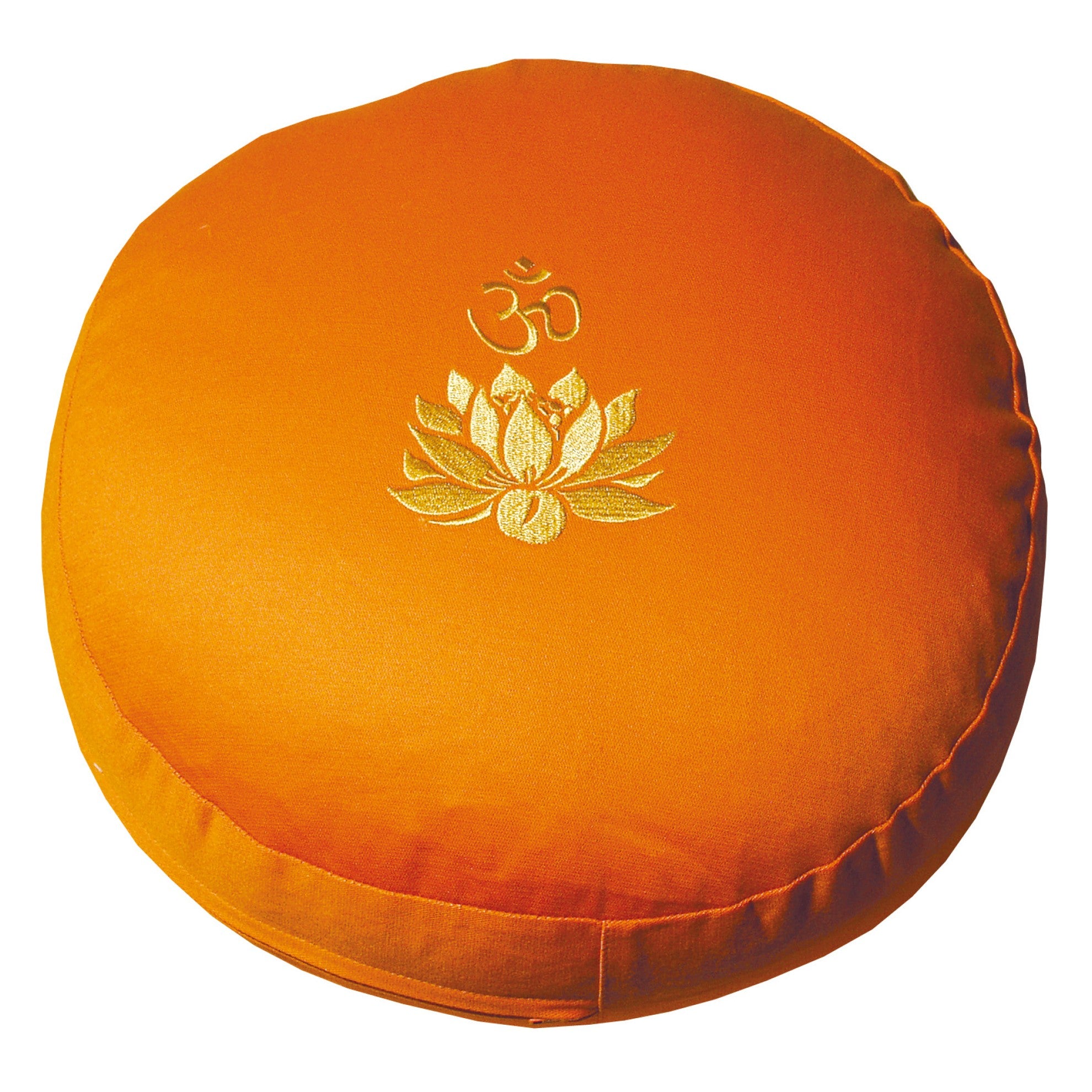 Meditationskissen rund, LOTUS OM, 35 cm, orange