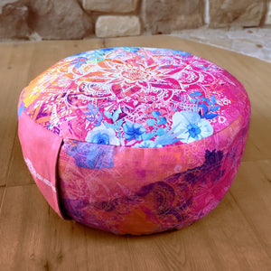 Meditationskissen FLOWER, rund, 38 cm, pink