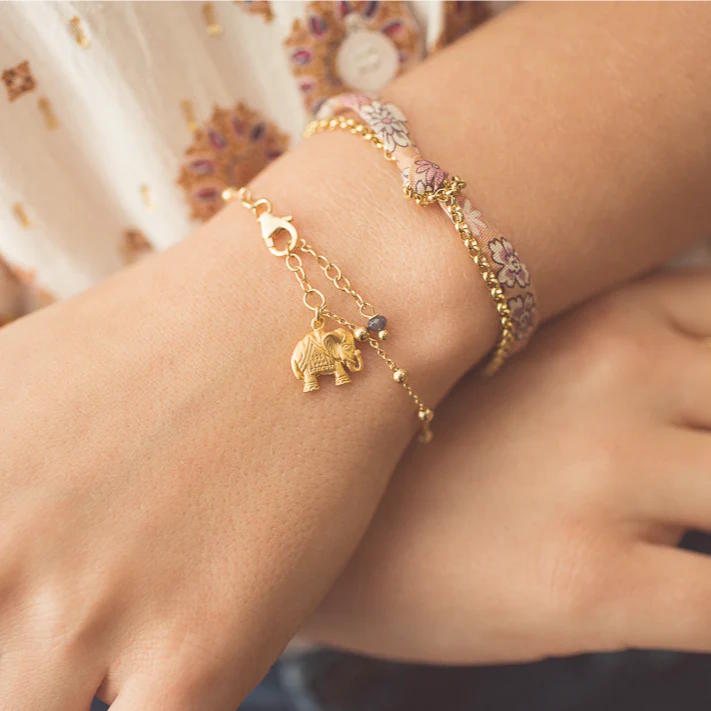 Yoga Power Armband LUCKY ELEPHANT, Gold