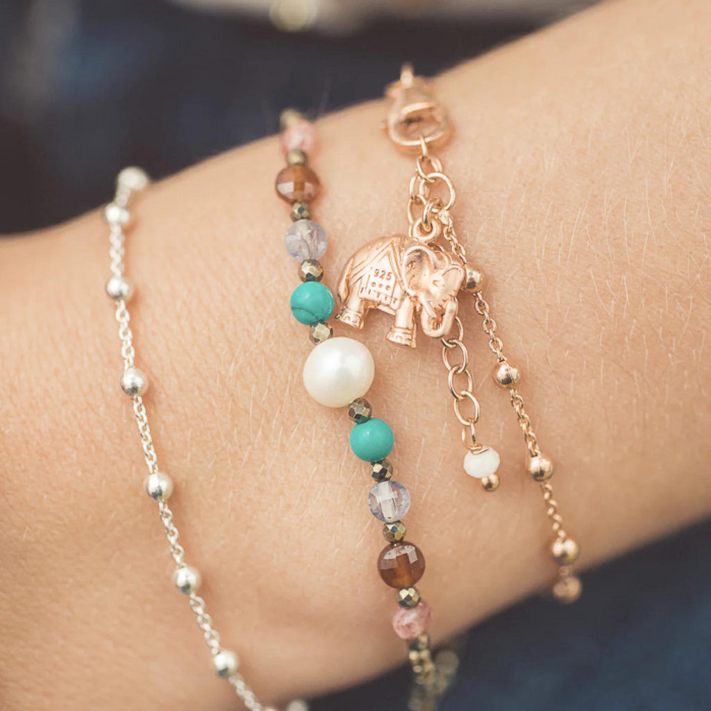 Yoga Power Armband LUCKY ELEPHANT, Roségold