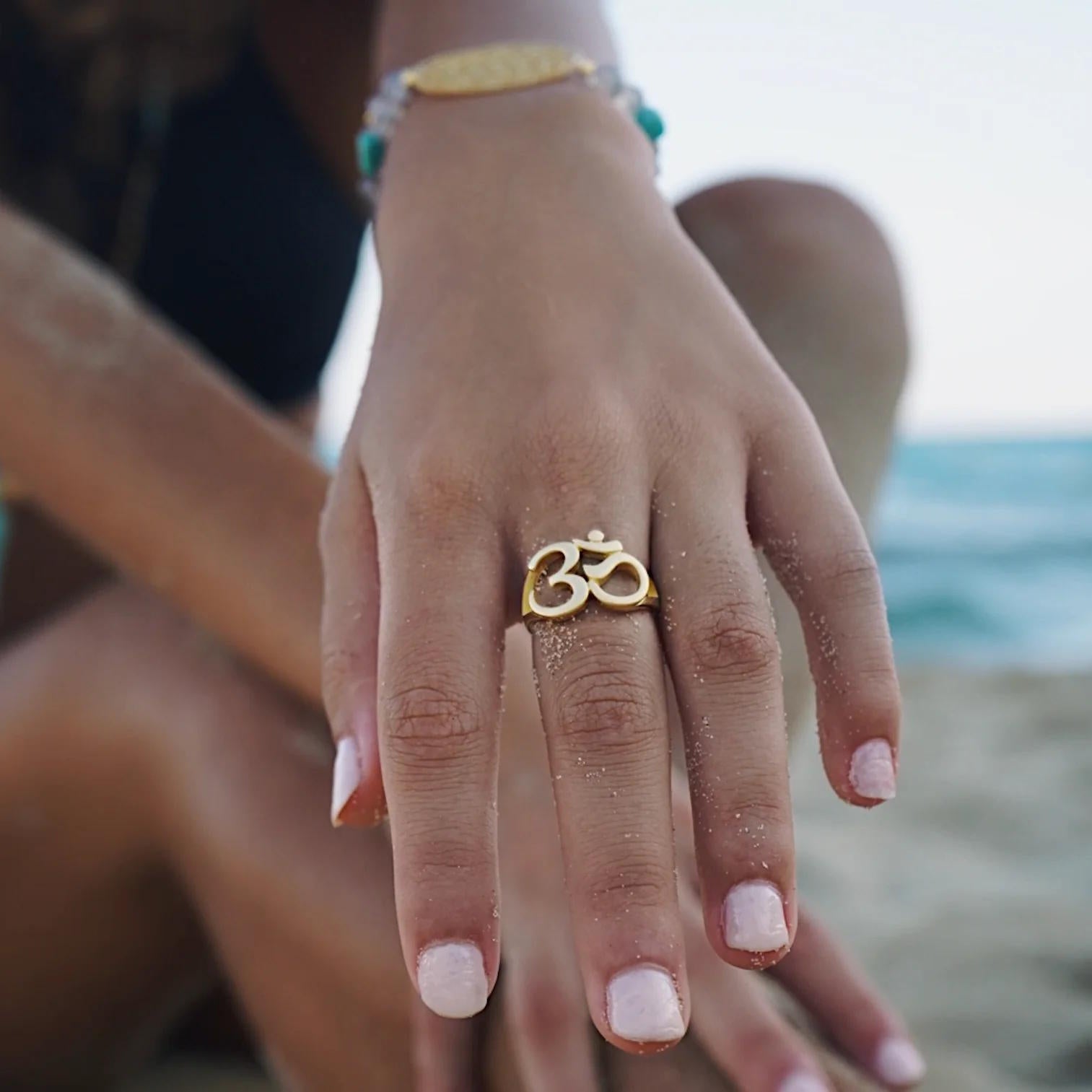 OM Symbol Ring, Gold