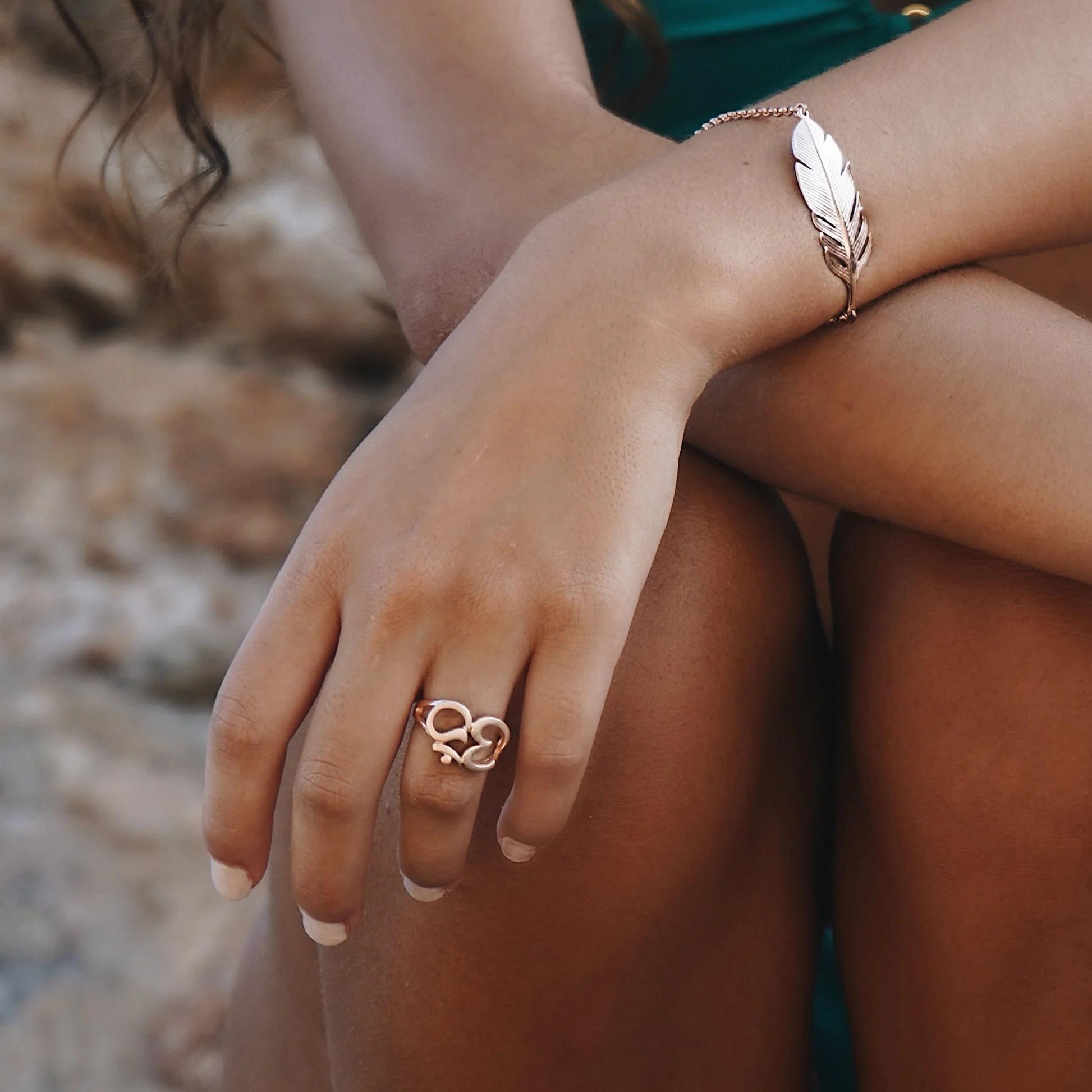 OM Symbol Ring, Roségold