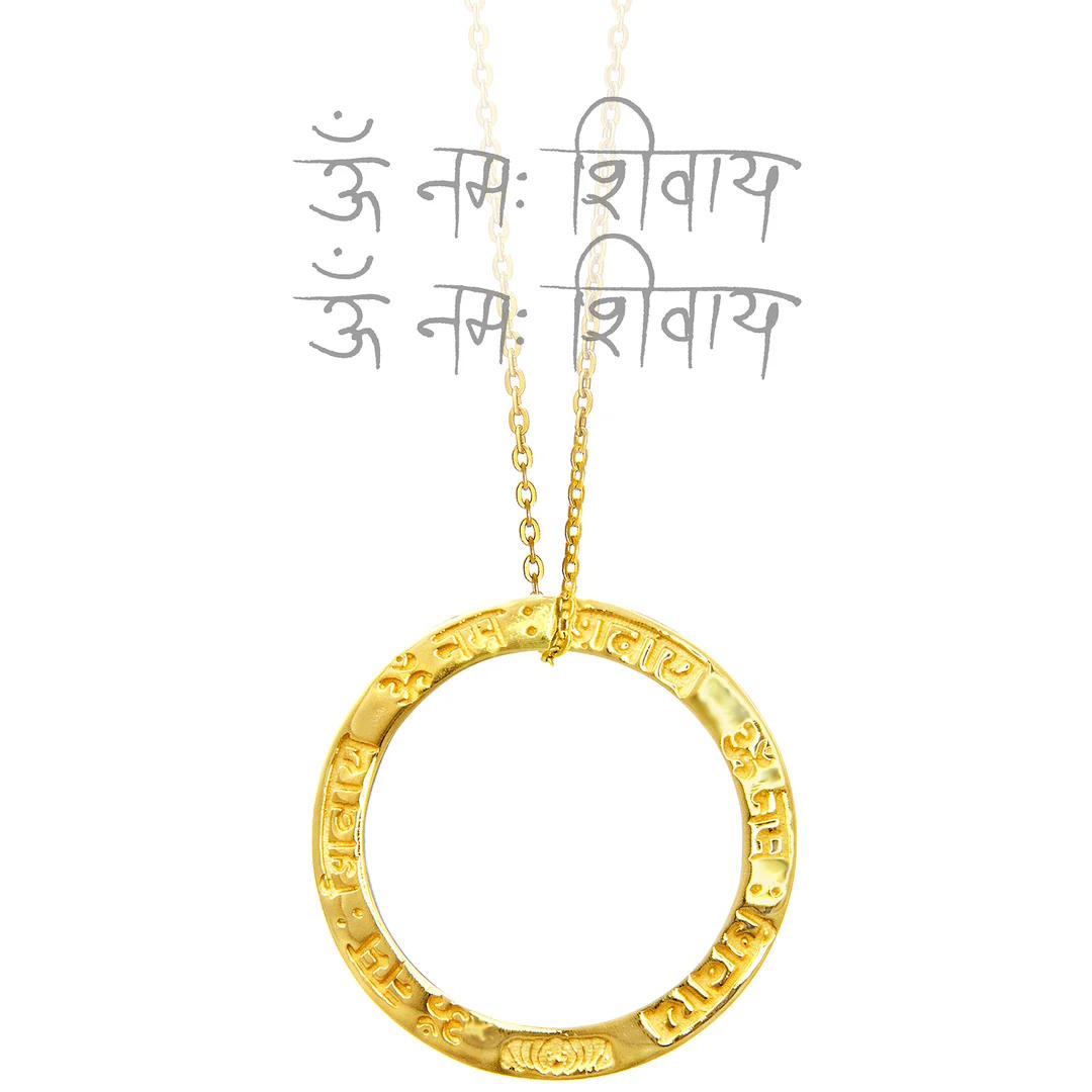 Yoga Mantra Amulett SHIVA, Gold