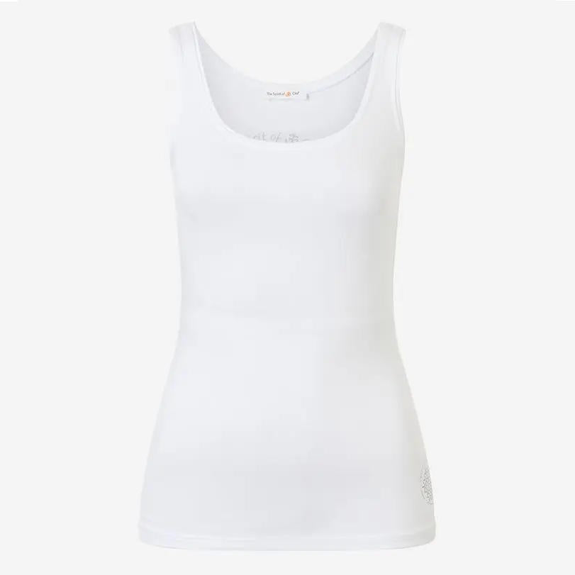 Yoga Tanktop Damen SATTI, Weiß