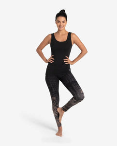 Yoga Tanktop Damen SATTI, Schwarz