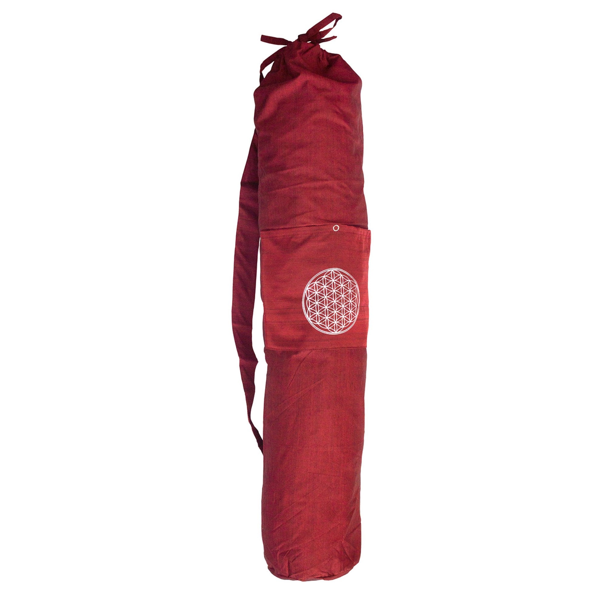 Yogamatten-Tasche BLUME DES LEBENS,  Kastanienrot