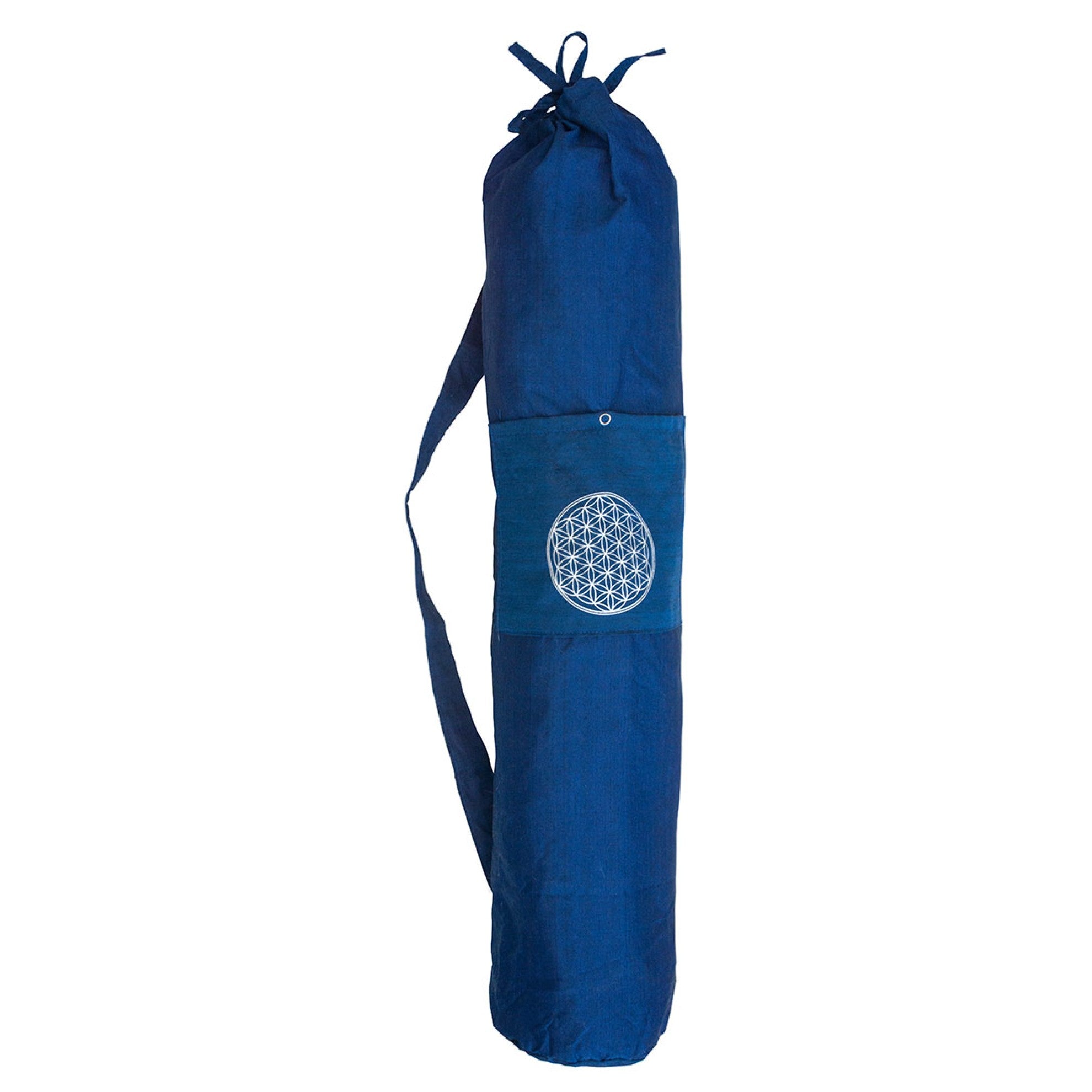 Yogamatten-Tasche BLUME DES LEBENS, blau