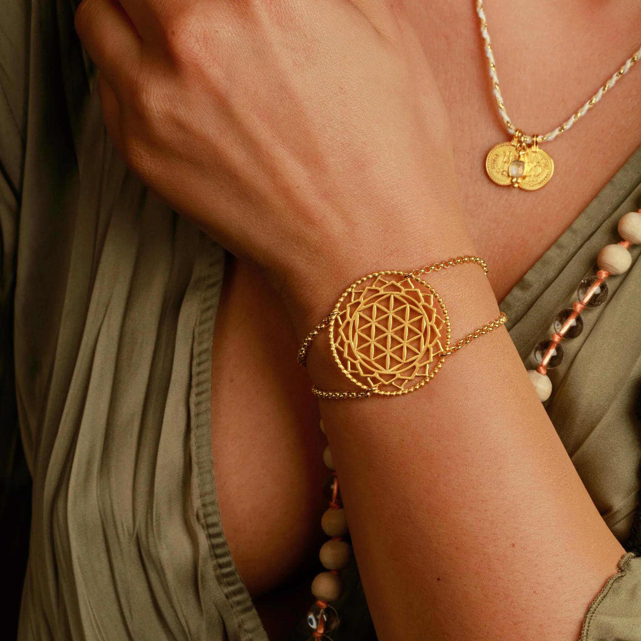 Armband BLUME DES LEBENS, Gold