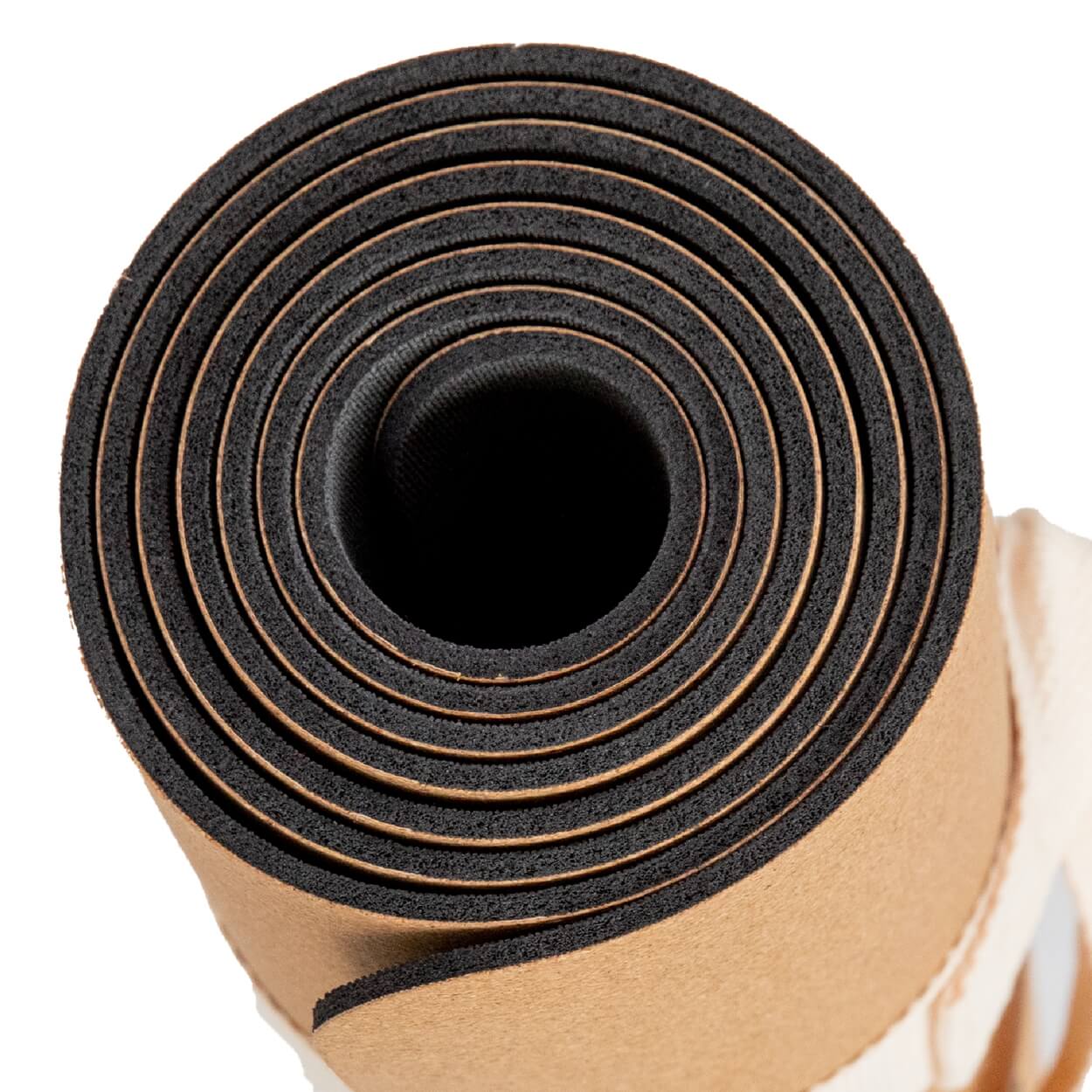 Yogamatte rutschfest aus Kork SONNE, 183 cm