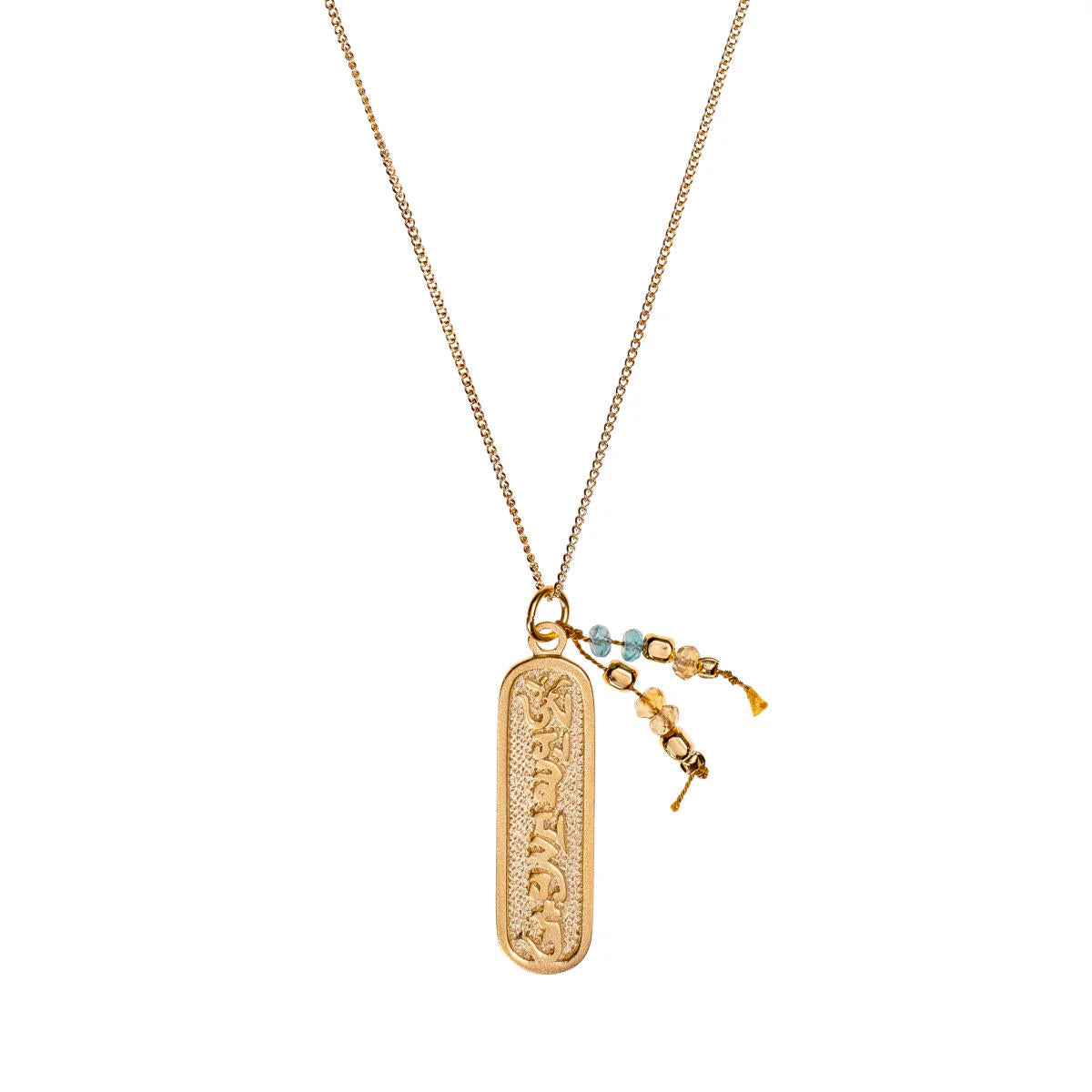 Mantra Halskette OM MANI PADME HUM, Gold