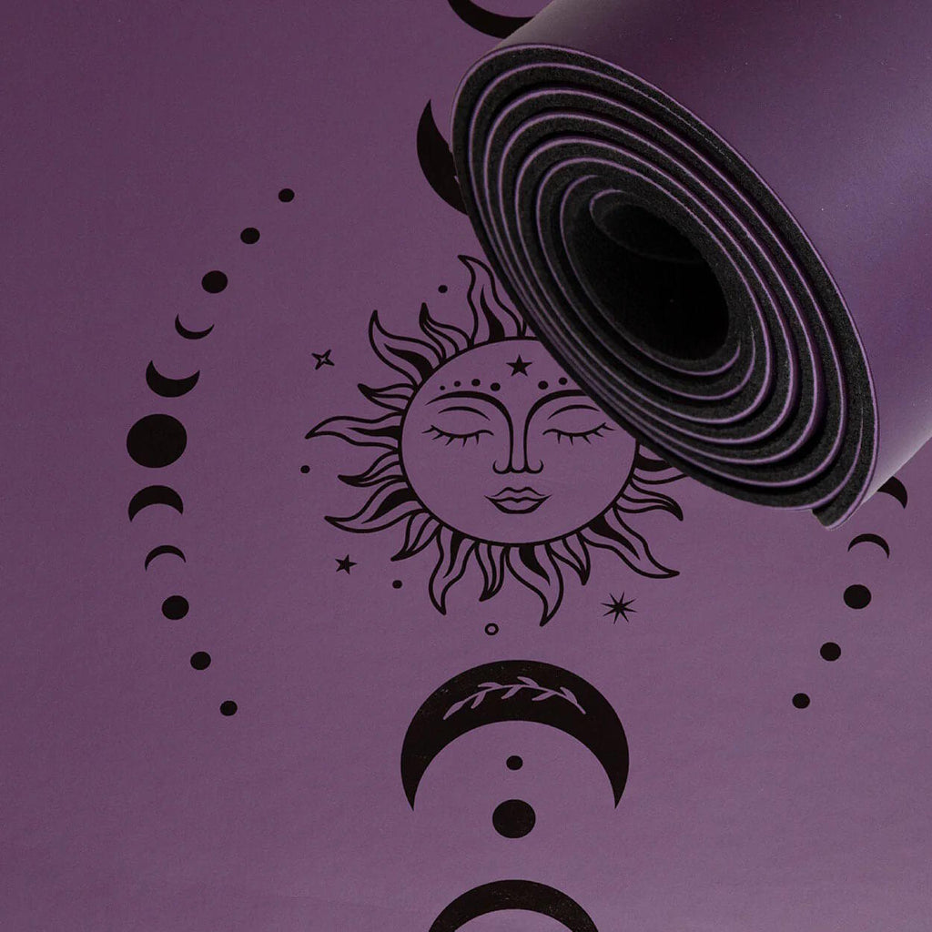 Yogamatte rutschfest Naturkautschuk MYSTIC PURPLE, 185 cm