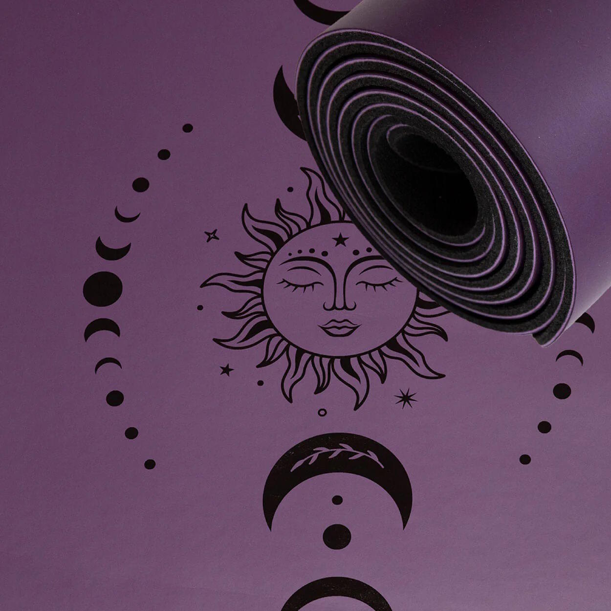 Yogamatte rutschfest Naturkautschuk MYSTIC PURPLE, 185 cm