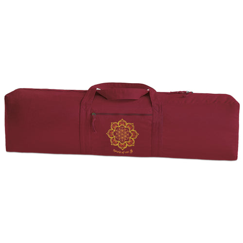 Tasche für Yogamatte MANDALA, 100 cm, Rubinrot