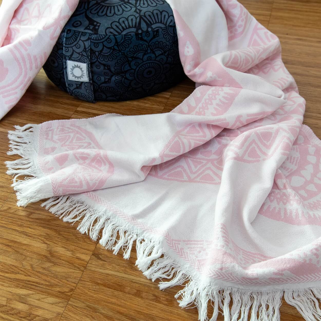 Yoga Meditationsdecke MANDALA, pink-bliss