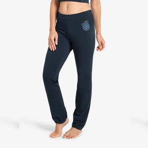 Yogahose Damen WELLNESS, Dunkelblau