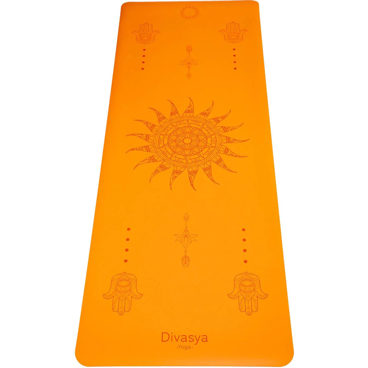 Yogamatte rutschfest Naturkautschuk GOLDEN SUN, 185 cm