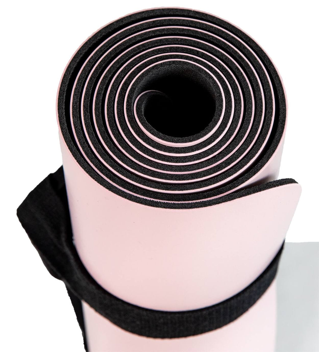 Yogamatte rutschfest Naturkautschuk PINK LOTUS, 185 cm
