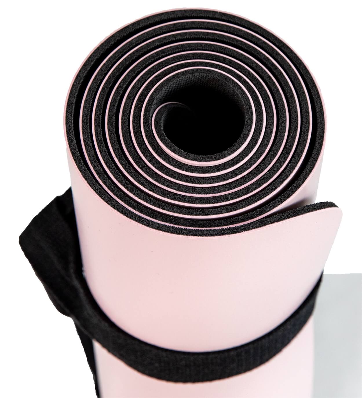 Yogamatte rutschfest Naturkautschuk PINK LOTUS, 185 cm