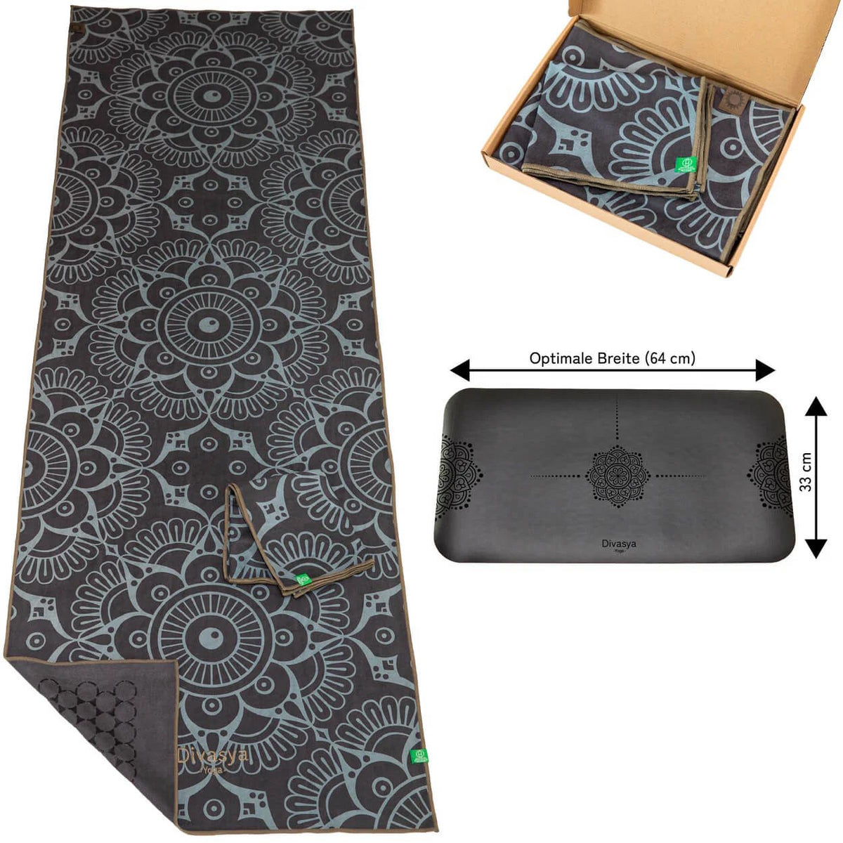 Yoga Reisematte TRAVELMAT Set, schwarz