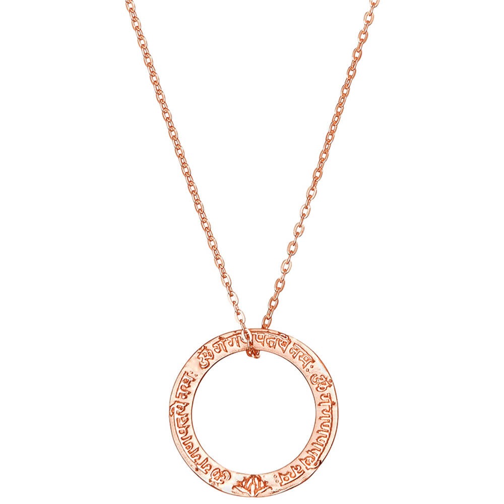 Amulett GANESHA Mantra mini Roségold