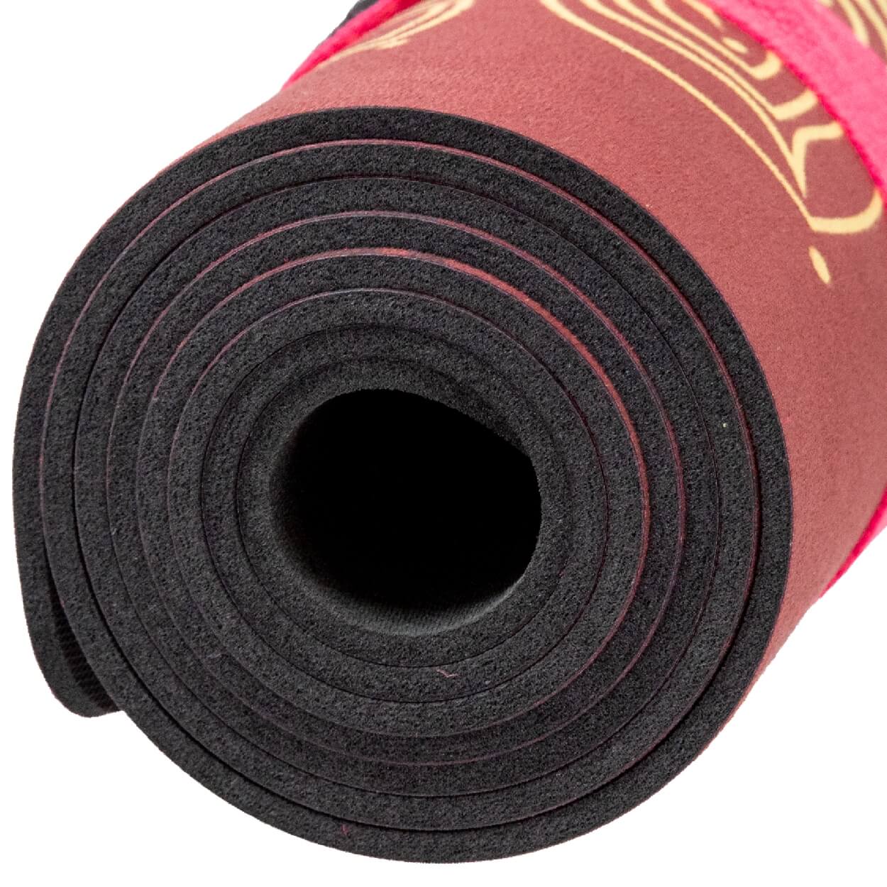 Yogamatte Naturkautschuk RED MANDALA, 183 cm