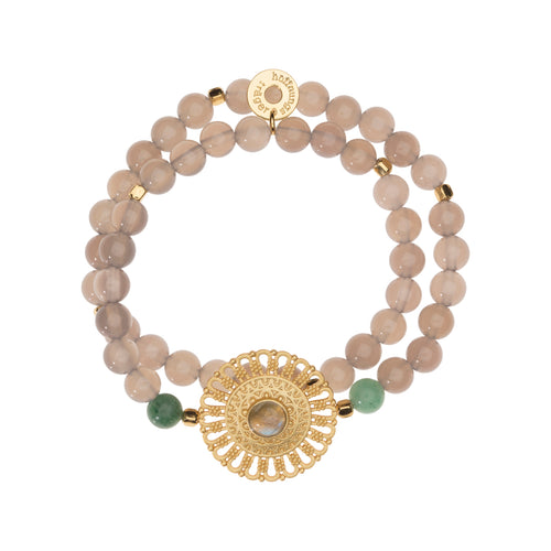 Mandala Yoga Mala Armband, Achat + Gold