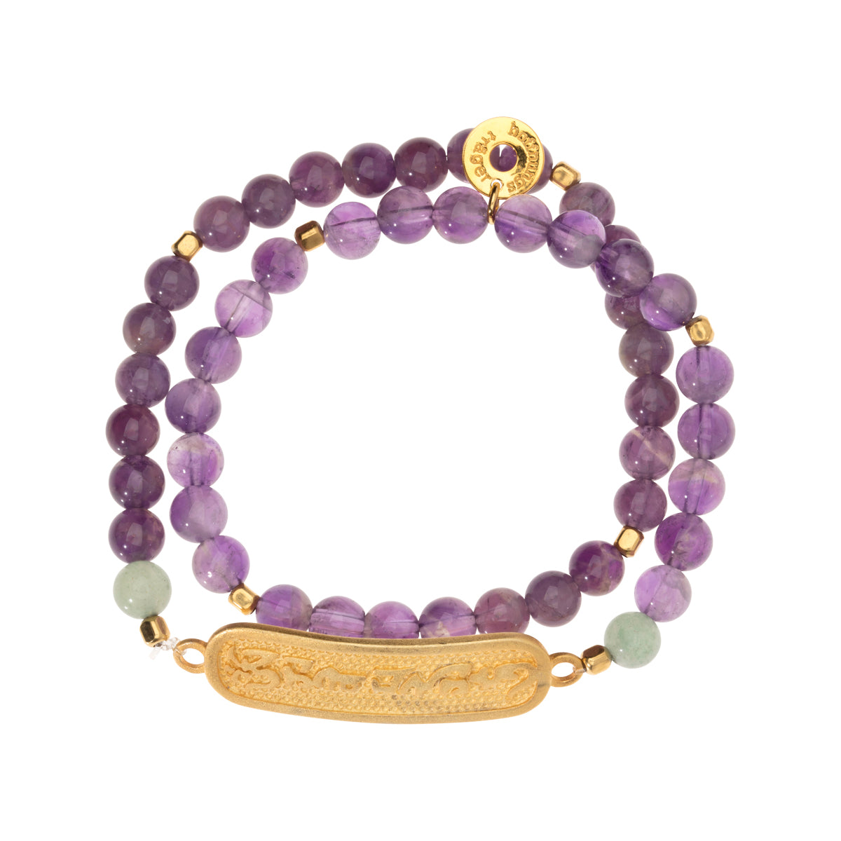 Mantra Mala Yoga Armband OM, Amethyst