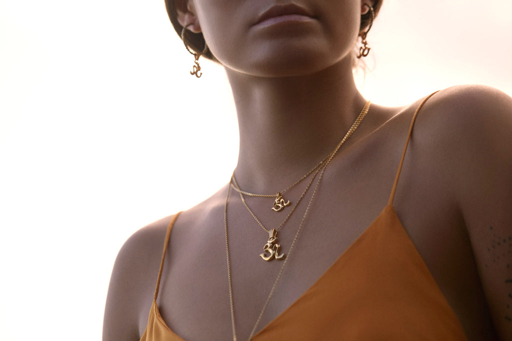 Yoga Mantra Amulett OM, Gold