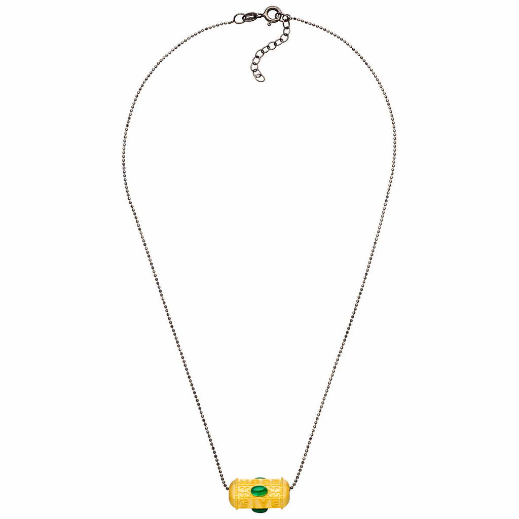Yoga Halskette GIVE LOVE HOPE, Gold