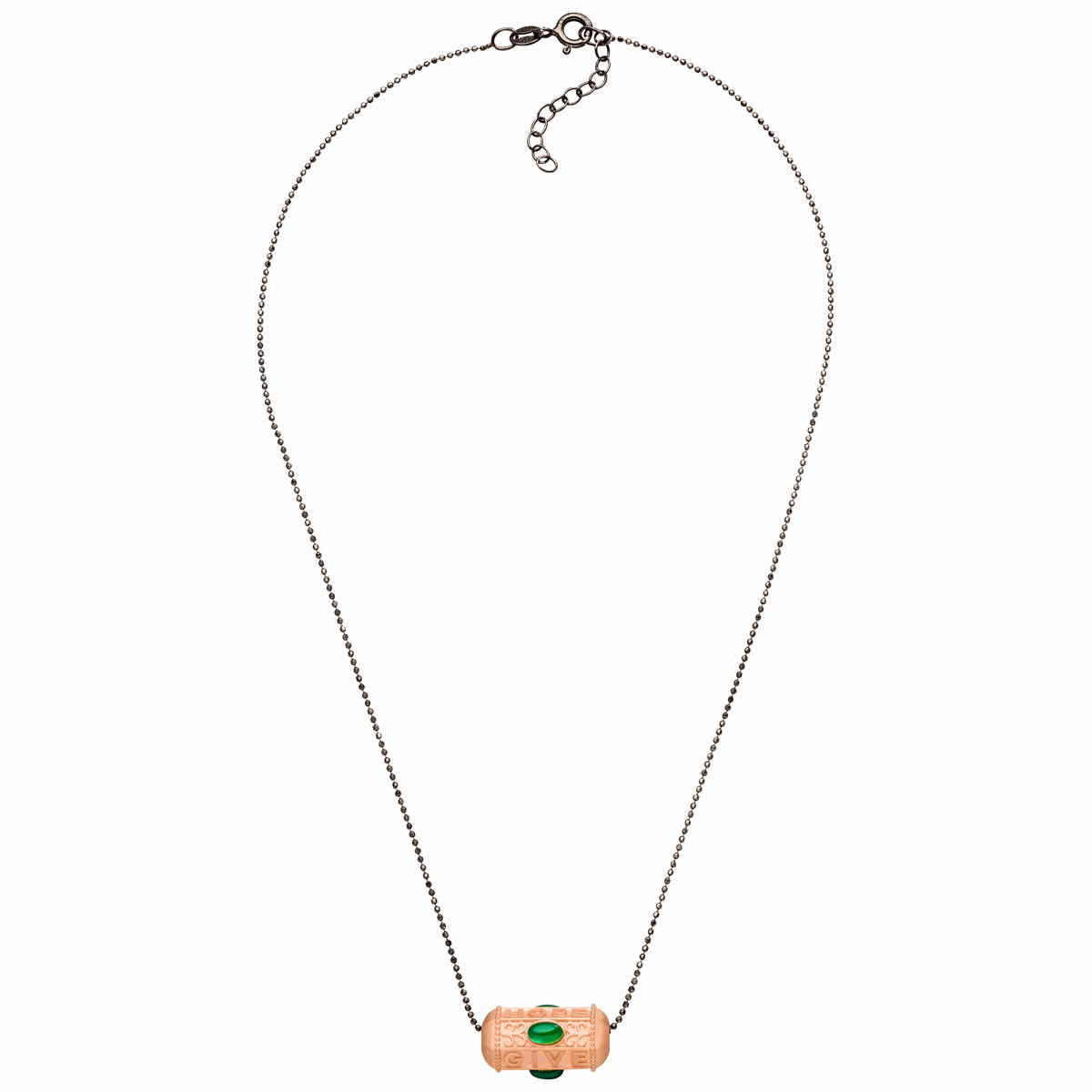 Yoga Halskette GIVE LOVE HOPE, Roségold