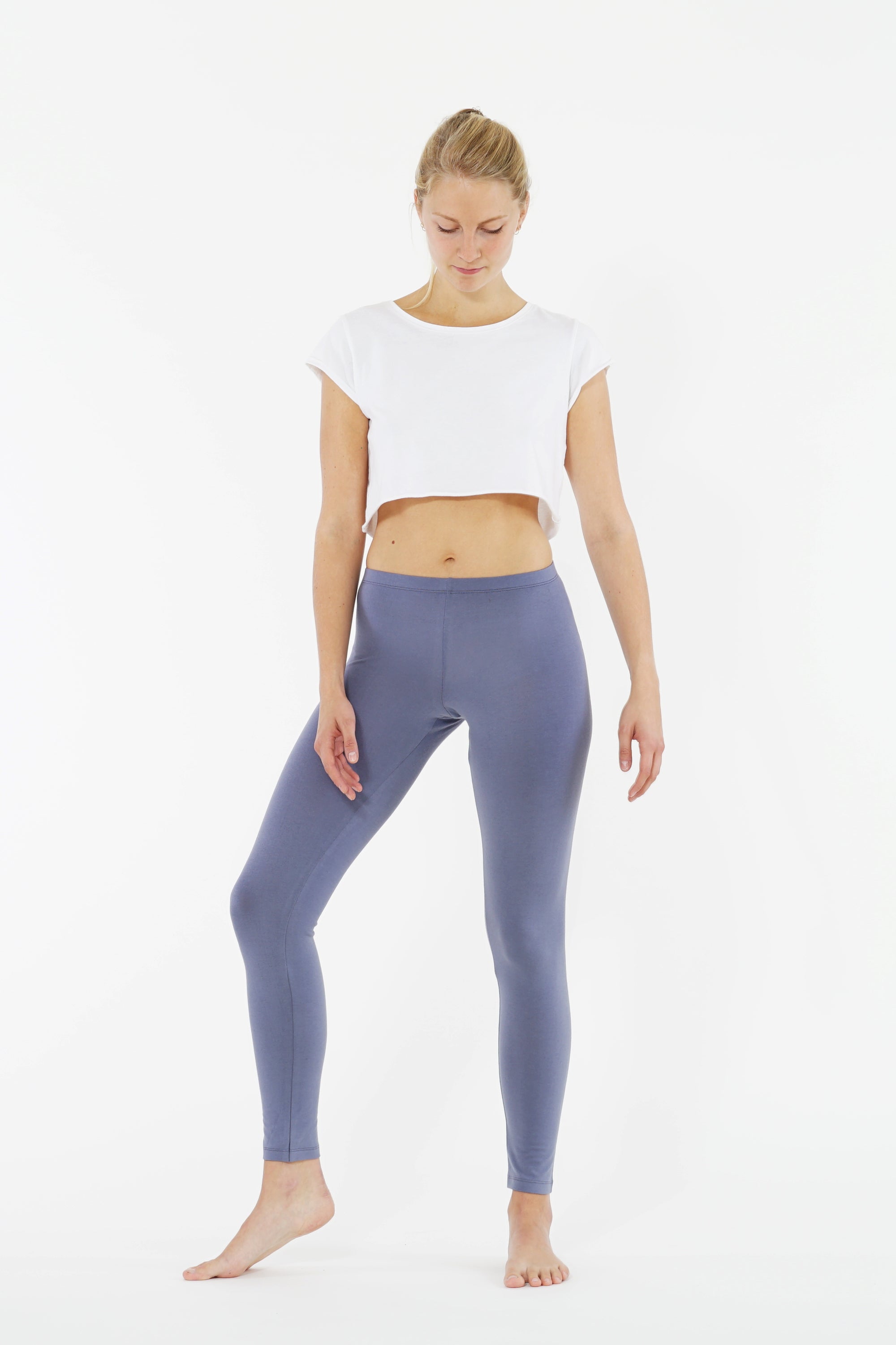 Yoga Leggings BLUE, Biobaumwollle