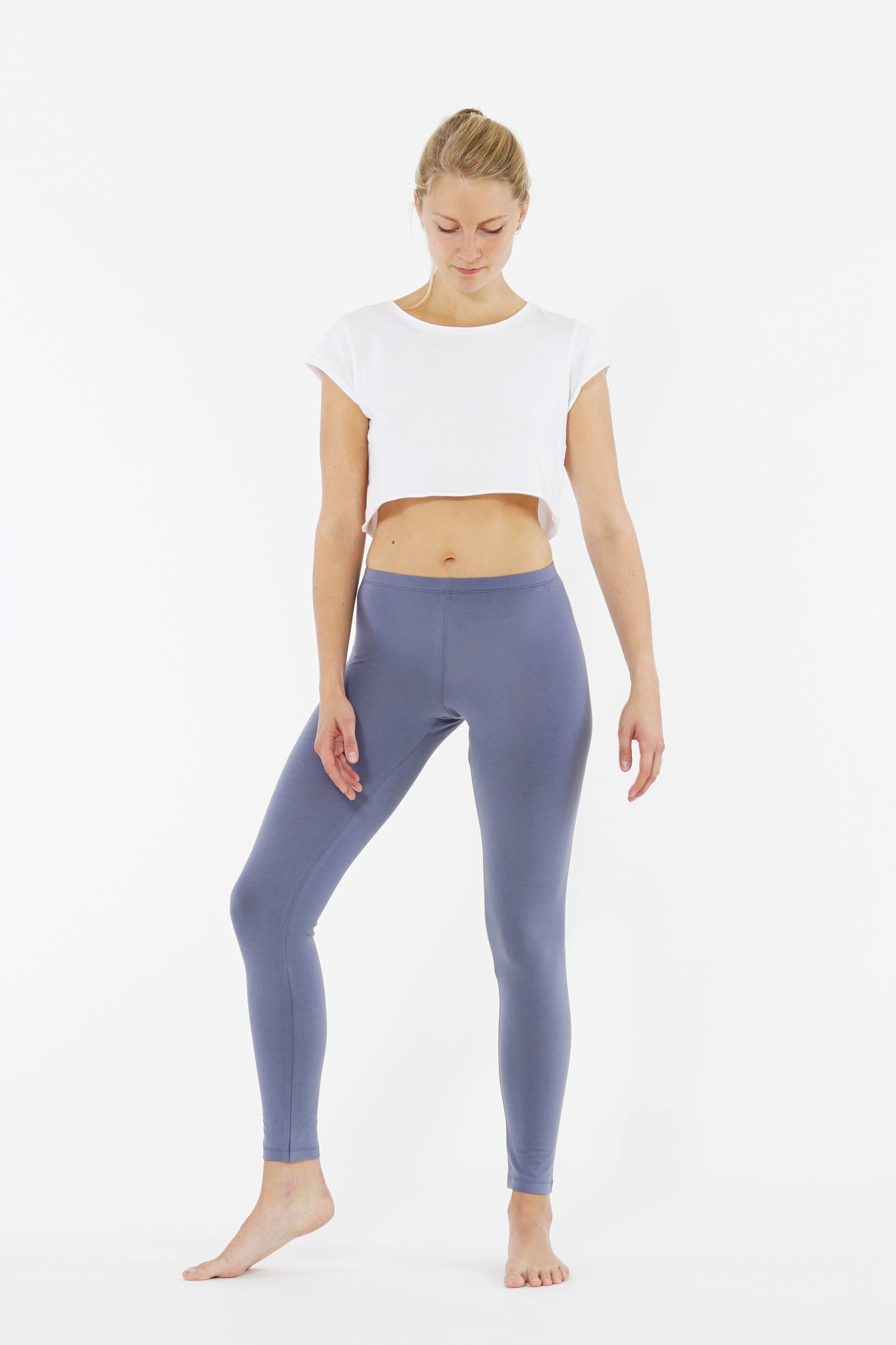 Yoga Leggings BLUE, Biobaumwollle