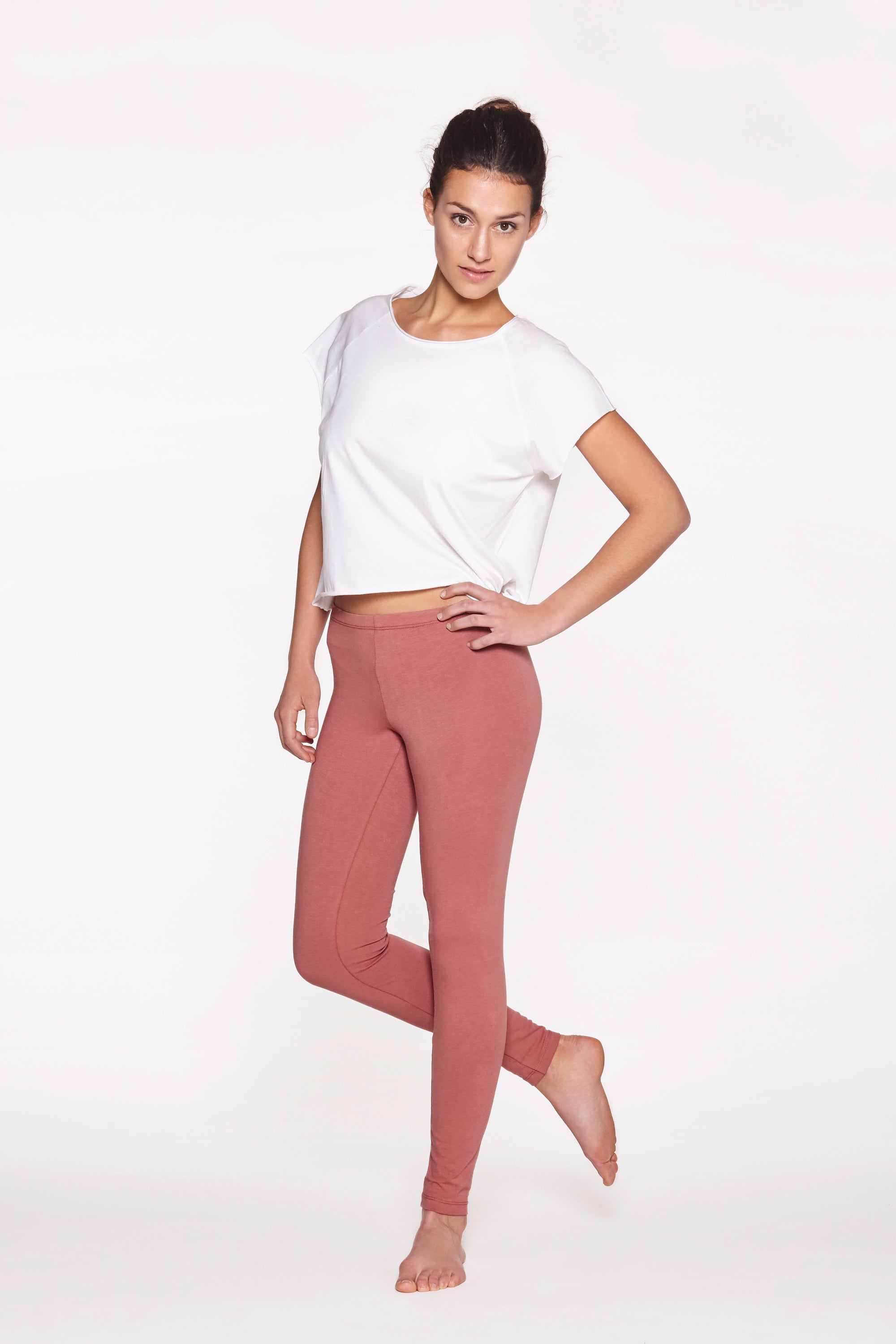Yoga Leggings Plain Canyon Rose